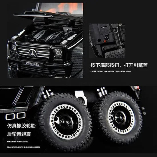 Mercedes 6x6  - Diecast Metal Car - Scale 1:24