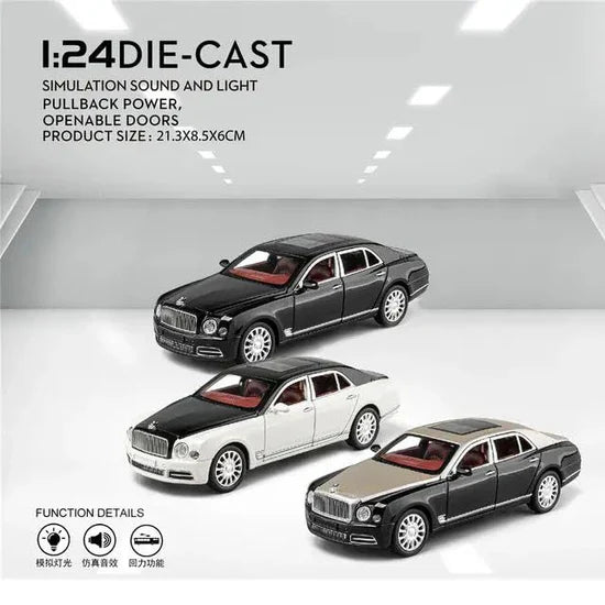 Bentley Mulsanne- Diecast Metal Car - Scale 1:24