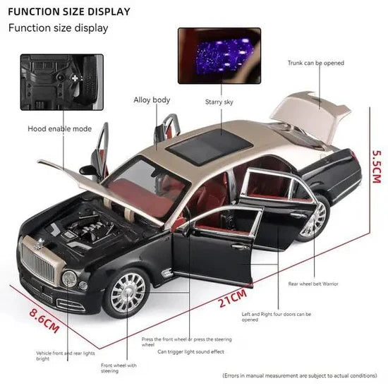 Bentley Mulsanne- Diecast Metal Car - Scale 1:24