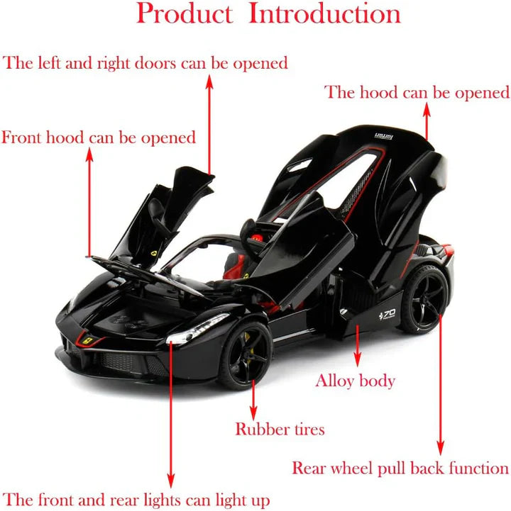 BIG SIZE Ferrari Rafa Roadster SPORT- Diecast Metal Car - Scale 1:24