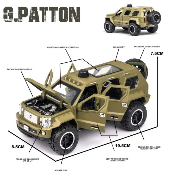 BIG SIZE G-PATTON - Diecast Metal Car - Scale 1:24