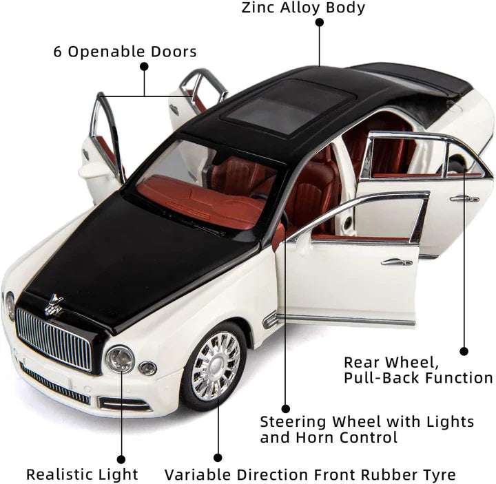 Bentley Mulsanne- Diecast Metal Car - Scale 1:24