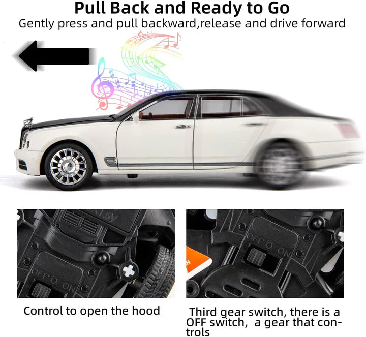 Bentley Mulsanne- Diecast Metal Car - Scale 1:24