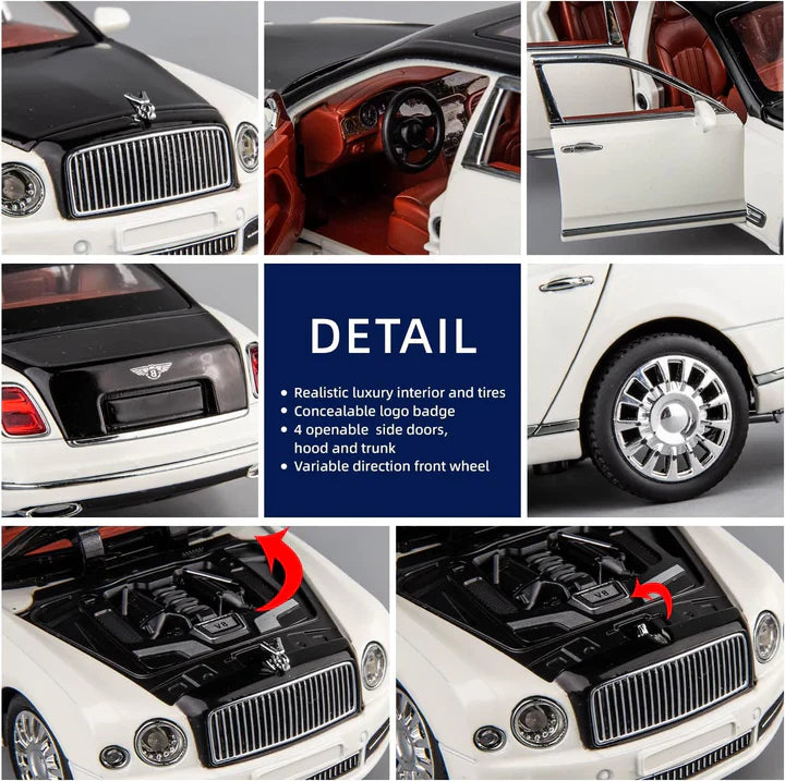 Bentley Mulsanne- Diecast Metal Car - Scale 1:24
