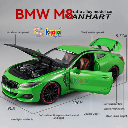 Bmw M8 Sports - Diecast Metal Car - Scale 1:24